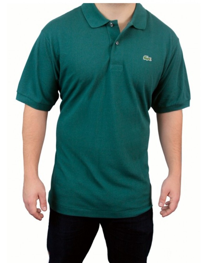 Camisa Polo Lacoste Masculino   100% Pina Cotton Verde Escuro Tam. 6 (G)