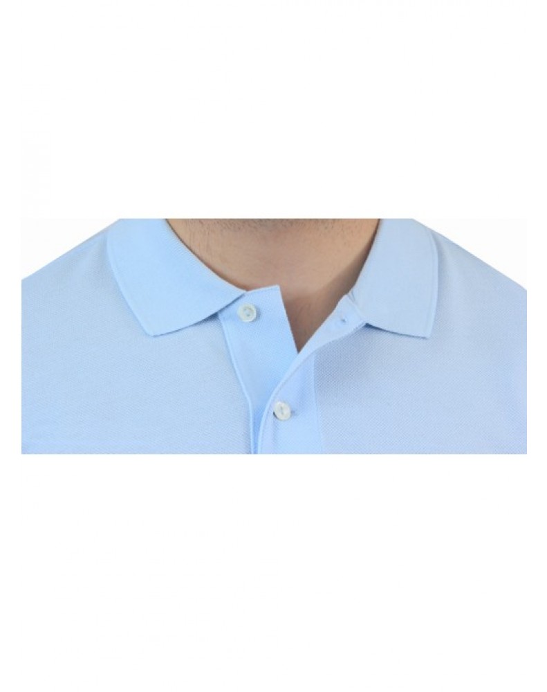 Camisa Polo Lacoste Masculino  Ruisseau 100% Prima Cotton Azul Claro   TAMANHO 4 (P)