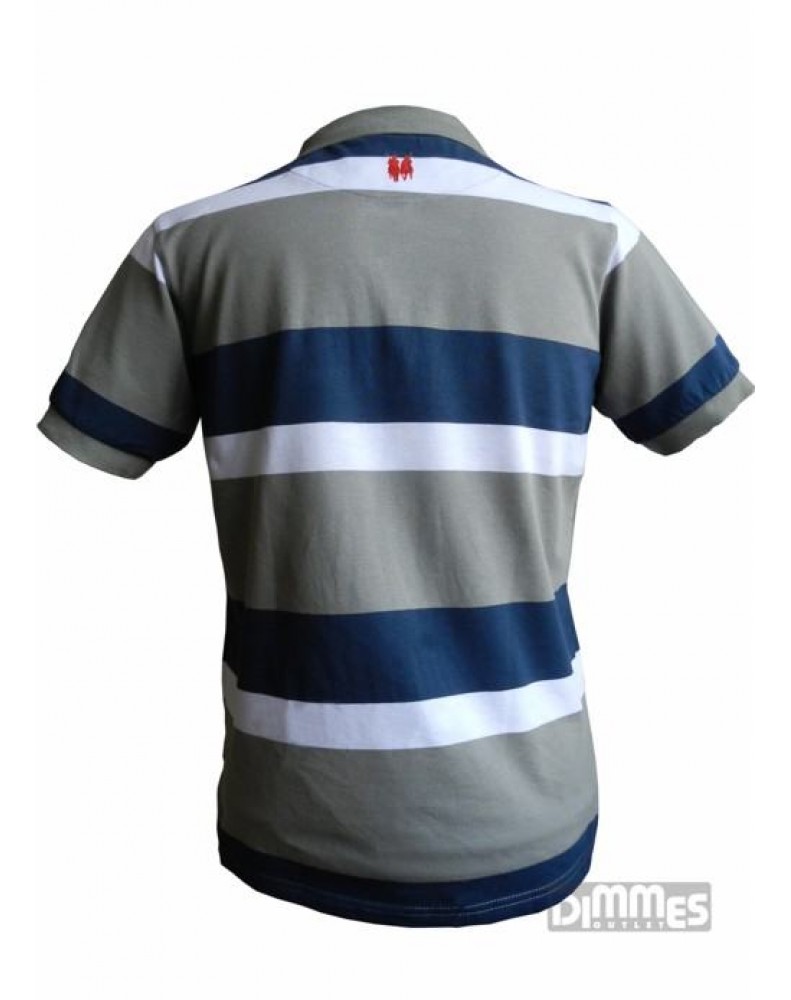Camisa Polo Wear Top Quality  Azul/Cinza/Branco