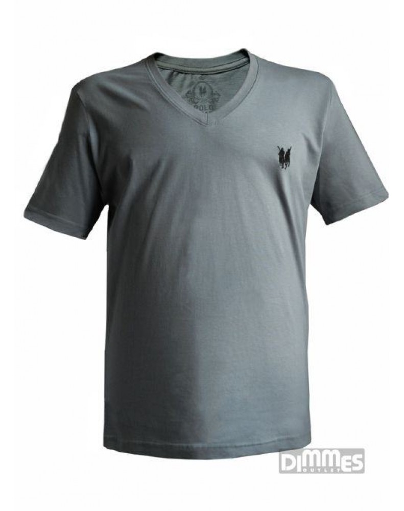Camiseta PoloWear Masculino Gola V -8350/ 087113