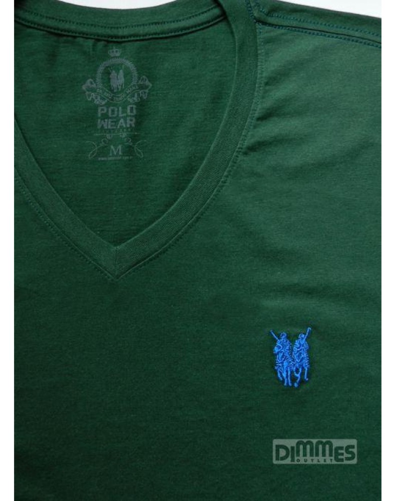 Camiseta PoloWear Masculino Gola V -8350/ 087113