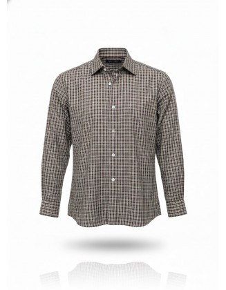 Camisa Masculina  VR Office marrom - Tam. M