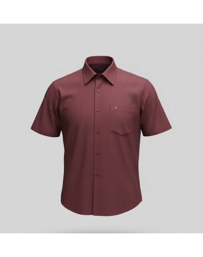 Camisa Masculina Aramis Manga Curta - 140340 - Bordô Tam. M Camisa Masculina Aramis Manga Curta - 140340 - Bordô Tam. M