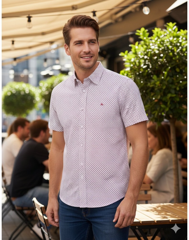 Clique p/ + Detalhes Camisa Aramis Masculina Manga Curta MW BT Contraste C BD (MO)Tam M