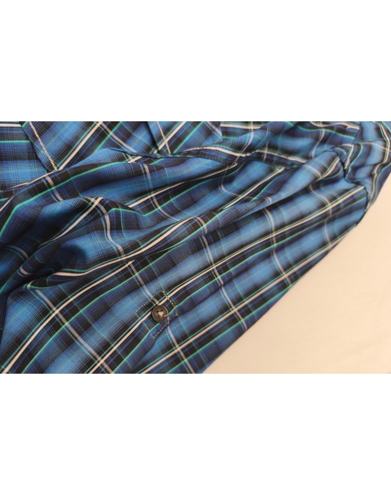 Camisa Masculina Aramis Manga Longa azul / listas brancas Tam. M