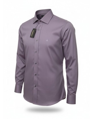 Camisa Social  Masculina  Brooksfield  shirt apotoli Lilás - Tam. G  (42)