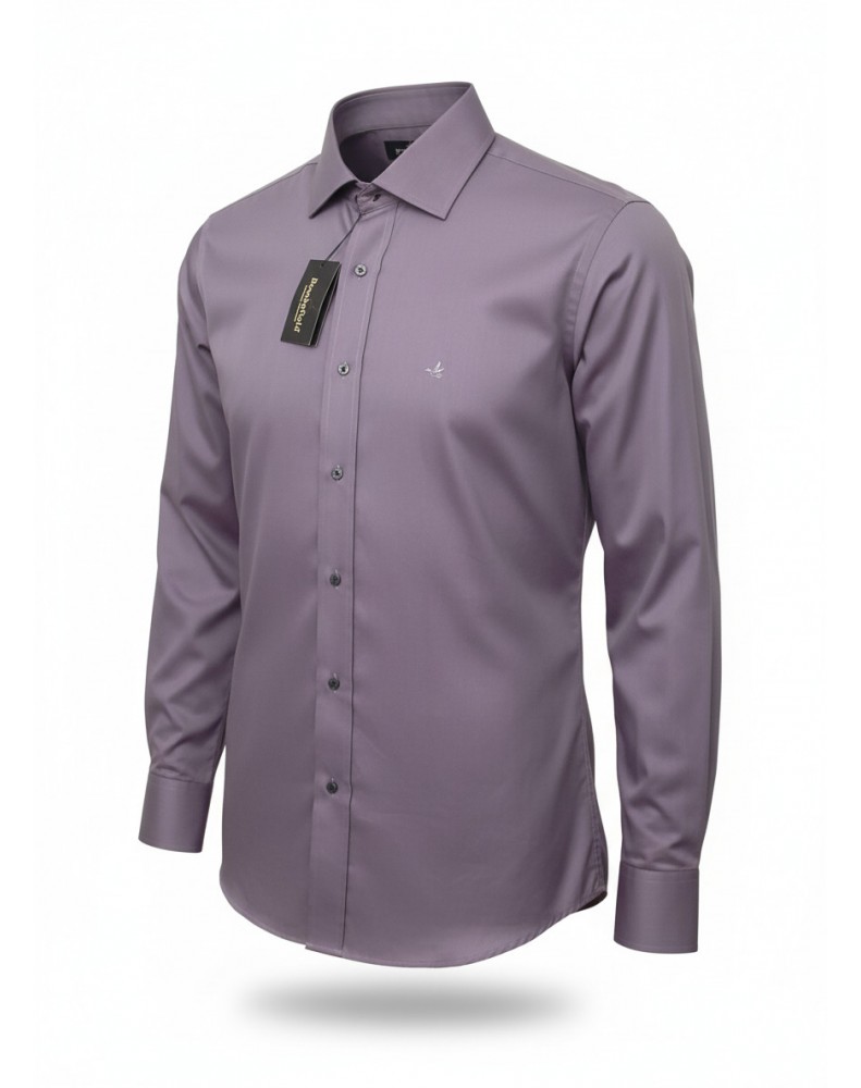 Camisa Social  Masculina  Brooksfield  shirt apotoli Lilás - Tam. G  (42)