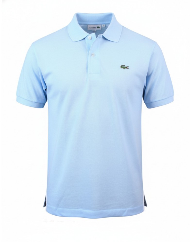 Camisa Polo Lacoste Masculino  Ruisseau 100% Prima Cotton Azul Claro   TAMANHO 4 (P)