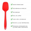 Colher de Silicone para Cozinha  VERMELHO