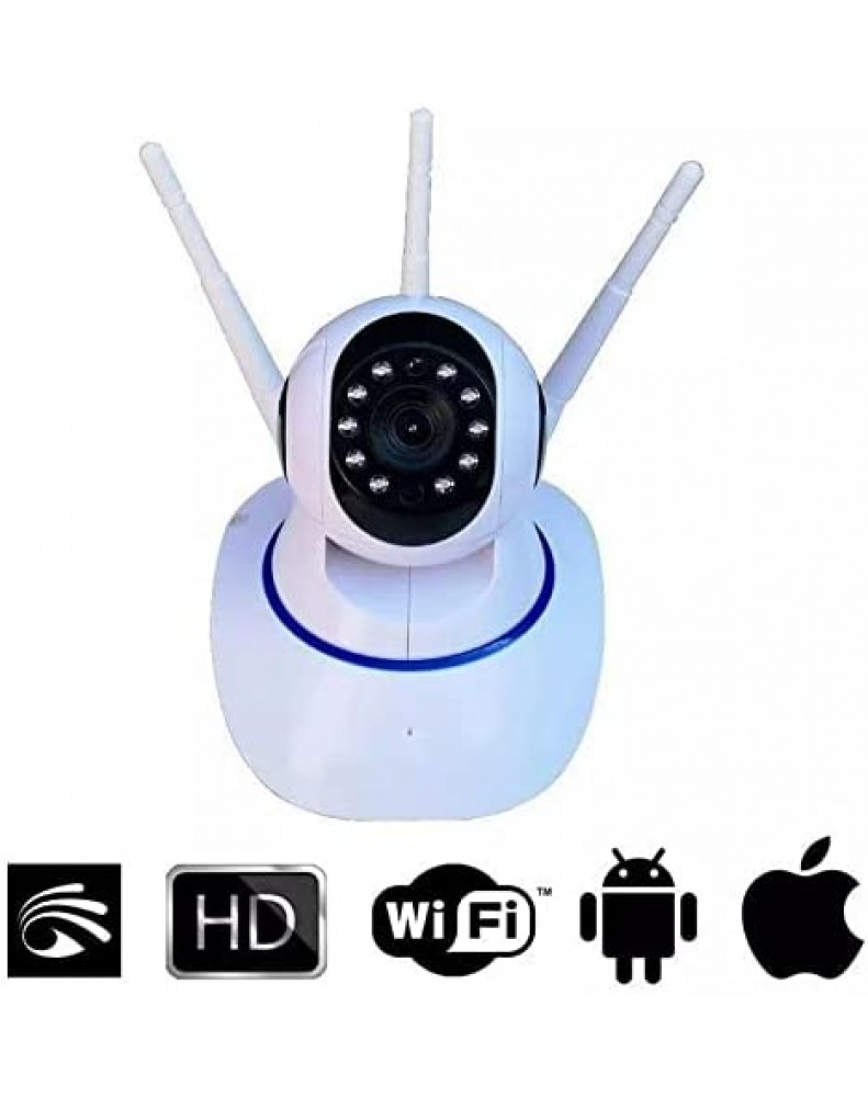 Camera IP de vigilância e Babá Eletrônica  Pan 270_º  colorido HD visão noturna  wifi/cabo com alarme de detecção